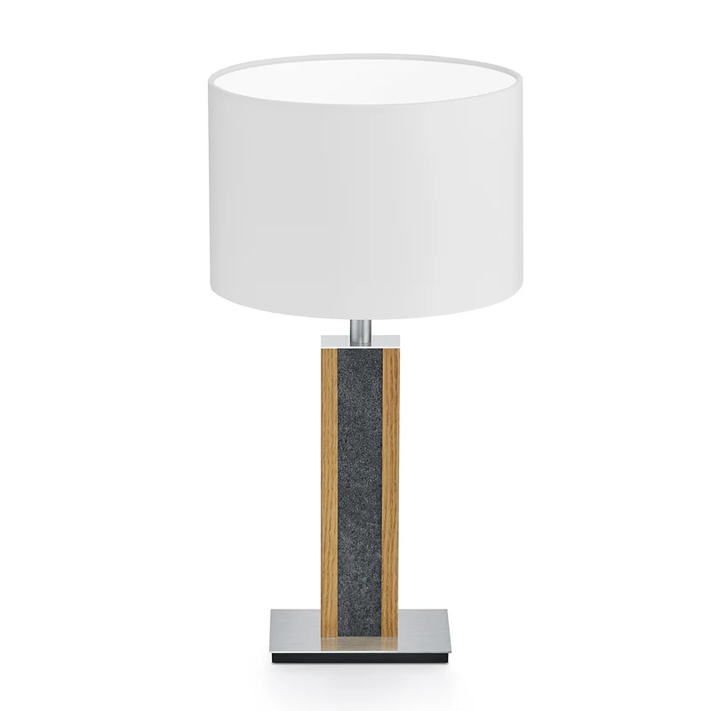 Karl G Tischlampe mit Applikation in Granitoptik