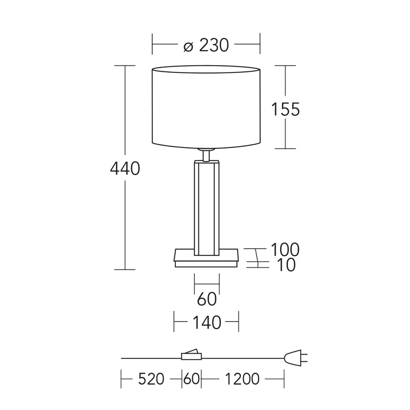 Karl G Tischlampe mit Applikation in Granitoptik