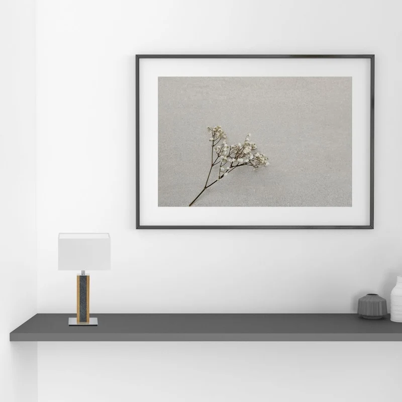 Karl G Quadra Tischlampe mit Granitapplikation