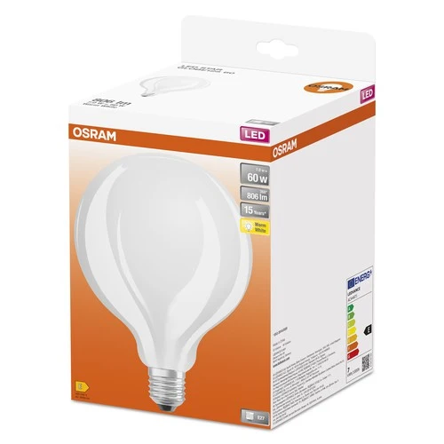 OSRAM Retrofit Classic GLOBE LED Lampe matt (ex 60W) 7W / 2700K Warmweiß E27