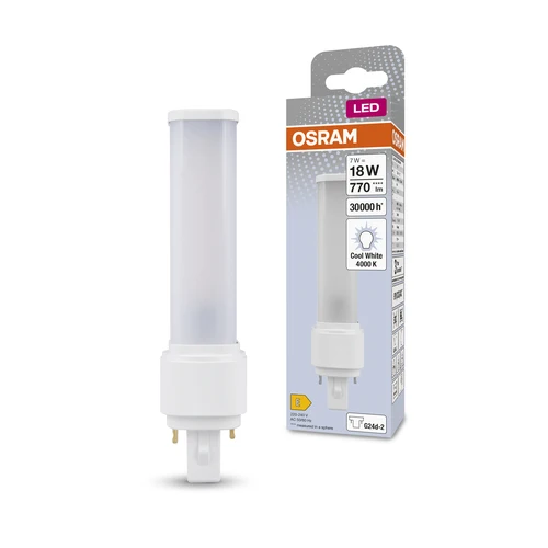 OSRAM DULUX D LED EM & AC MAINS LED-Röhre 14,8cm (ex 18W) 7W / 4000K Kaltweiß G24d-2