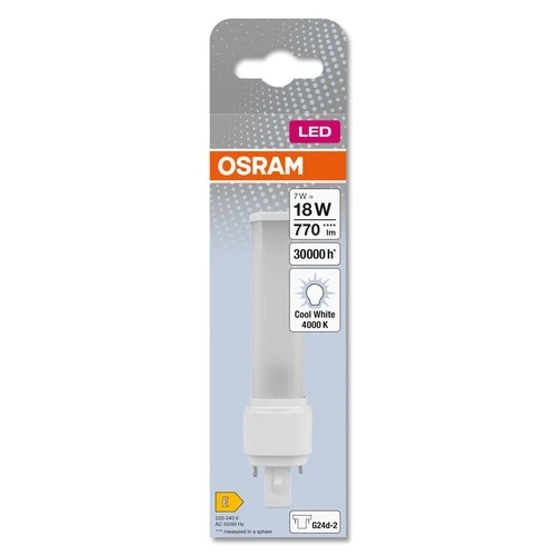 OSRAM DULUX D LED EM & AC MAINS LED-Röhre 14,8cm (ex 18W) 7W / 4000K Kaltweiß G24d-2
