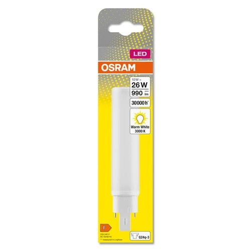 OSRAM DULUX D/E S LED-Röhre 2-Pins 17cm (ex 26W) 10W / 3000K Warmweiß G24q-3