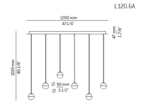 Estiluz Pendelleuchte - Alfi L120.6A