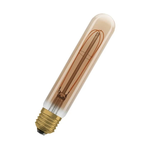 OSRAM Dimmbare LED-Lampen, 1906 Vintage-Edition, 40 Watts Ersatz, E27, Tubular, 2200 Kelvin, Warm Comfort Light, Klares Glas, single Pack, E27