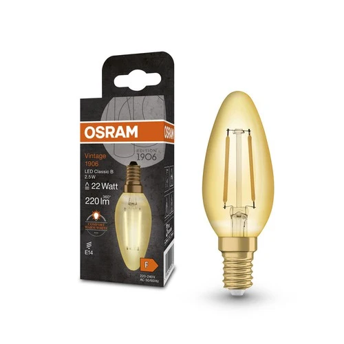 OSRAM Vintage 1906® Classic B LED-Lampe, 2,5W, 220lm , E14