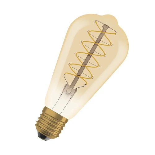 OSRAM Dimmbare LED-Lampen, Vintage-Edition, 37 Watts Ersatz, E27, G95-shape, 2200 Kelvin, Warm Comfort Light, Klares Glas, single Pack