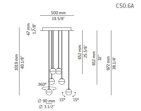 Estiluz Pendelleuchte - Alfi C50.6A