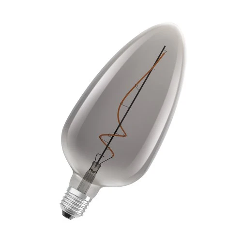 OSRAM Dimmbare LED-Lampen, Vintage-Edition, 15 Watts Ersatz, E27, C-shape, 1800 Kelvin, Comfort warm white, Klares Glas, single Pack