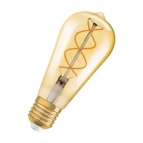 OSRAM Dimmbare LED-Lampen, Vintage-Edition, 28 Watts Ersatz, E27, ST64-shape, 2000 Kelvin, Comfort warm white, Klares Glas, single Pack