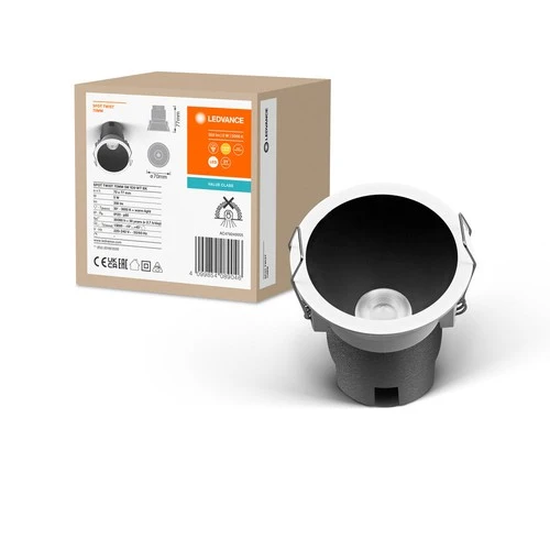 LEDVANCE SPOT TWIST Ø 70mm Downlight, schwarz, 5W, 400lm, 830 WT