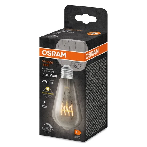 OSRAM Vintage 1906® Classic Edison LED-Lampe, 4,8W, 470lm