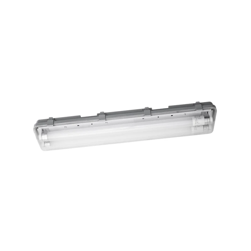 LEDVANCE ESSENTIAL Feuchtraumleuchte 2-flammig, 14W, 1560lm, kaltweiß, 4000K, 651x108x64mm, sehr gutes Preis-Leistungs-Verhältnis, für Räume mit hoher Luftfeuchtigkeit wie Keller, Schutzklasse IP65