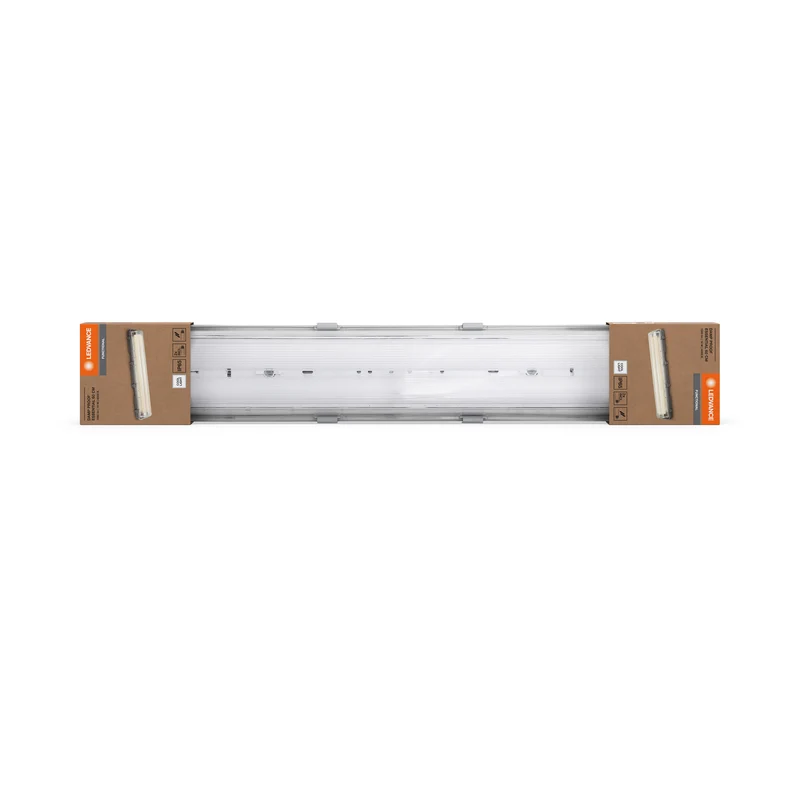 LEDVANCE ESSENTIAL Feuchtraumleuchte 2-flammig, 14W, 1560lm, kaltweiß, 4000K, 651x108x64mm, sehr gutes Preis-Leistungs-Verhältnis, für Räume mit hoher Luftfeuchtigkeit wie Keller, Schutzklasse IP65