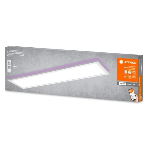 LEDVANCE SMART+ WiFi LED-Rahmen-Panelleuchte 100cm x 25cm, RGBW inkl. Fernbedienung 27W, 1800lm, weiß
