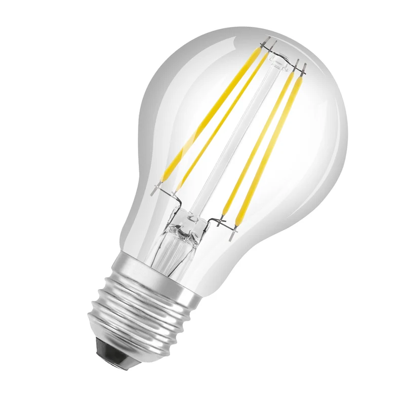 LEDVANCE LED CLASSIC A ENERGY EFFICIENCY A S in A-Form, LED-Lampe, Glas, Klar, 4 W, (ex 60 W), 840 lm, Warmweiß, 3000 K, Energieeffizienzklasse: A, 50000 h, CRI ≥80