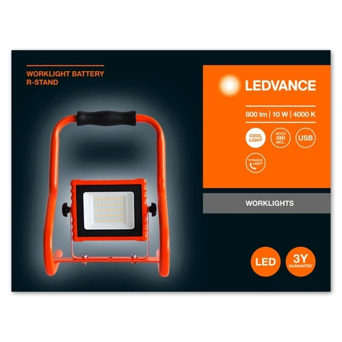LEDVANCE WORKLIGHTS BATTERY R-STAND Akku USB Baustrahler 10W / 4000K