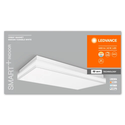 LEDVANCE Wifi SMART+ ORBIS MAGNET LED Deckenleuchte 60x30cm Tunable Weiß 42W / 3000-6500K weiß