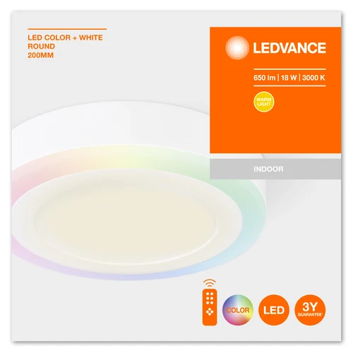 LEDVANCE LED Farbe + Weiß, Wand- & Deckenleuchte, Aluminium, 19 W