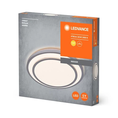 LEDVANCE ORBIS BERLIN Deckenleuchte, silber, 36W, 4150lm