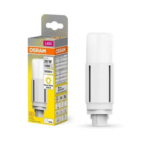 OSRAM DULUX LED-Lampe D26 VT EM, 9,5W, 1080lm, 3000K , Warmweiß