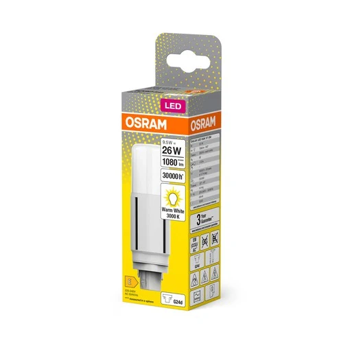 OSRAM DULUX LED-Lampe D26 VT EM, 9,5W, 1080lm, 3000K , Warmweiß