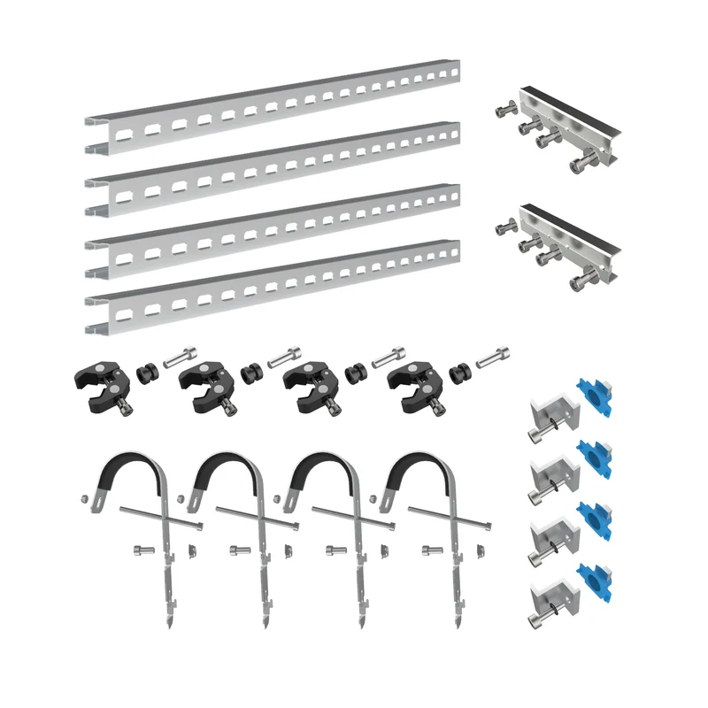 Starre Halterung-Set für ein Solarpanel (Balkonkraftwerk - Variante A)