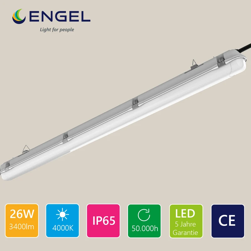 Engel Ventura – LED-Feuchtraumwannenleuchte IP65