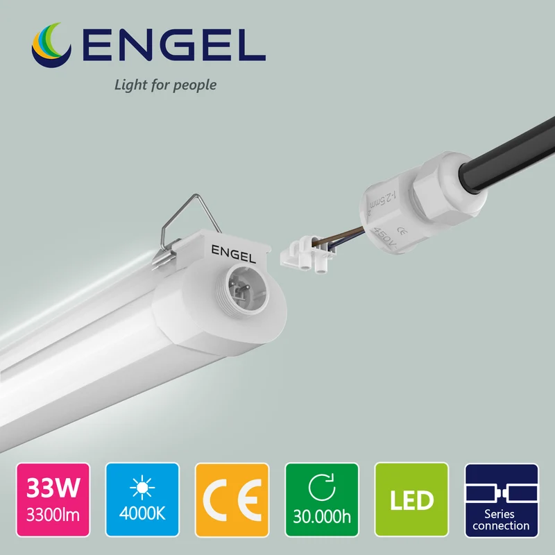 Engel Exton Eco Hochwertige LED Feuchtraumleuchte