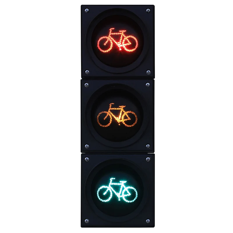 2 stycken LED Trafiksignal 100 Trippel Cykel