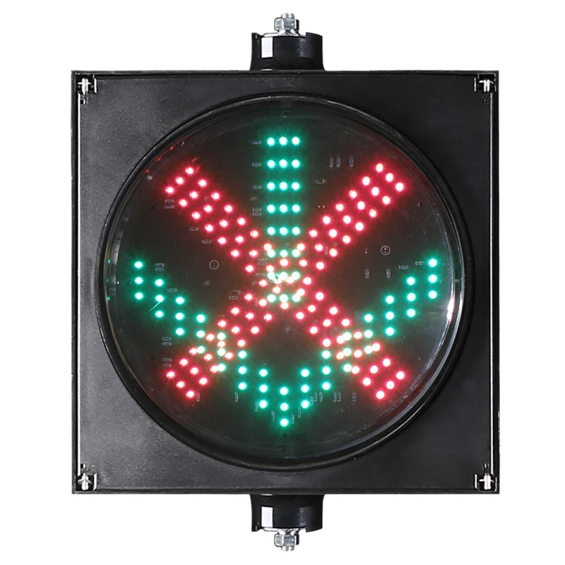4 stycken LED Trafiksignal 300 Enkel Dubbelfunktion Röd X / Grön Pil