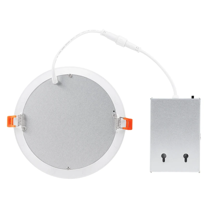 SYLVANIA 6" Slim Microdisk Downlight, 12W, 5 CCT Select (2700K - 5000K), 1000 Lms, 90 CRI, Dimmable, Wet-Rated, White - 6 PK