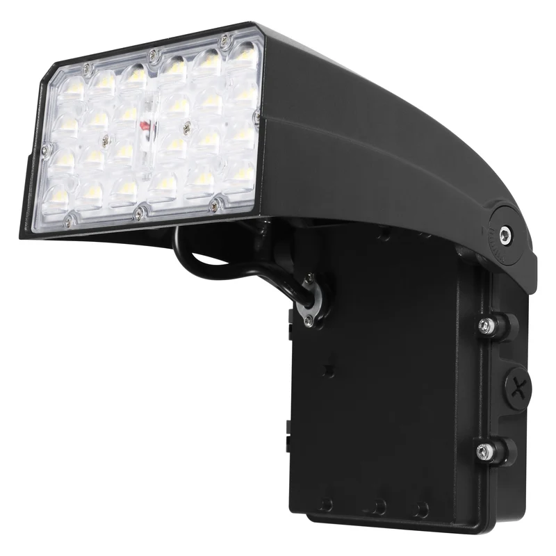 LEDVANCE Dual Selectable Slim LED Wall Pack, 10/20/30W, Dimmable, 3 CCT Selectable 3000/4000/5000K, 80 CRI, Photocell, Bronze