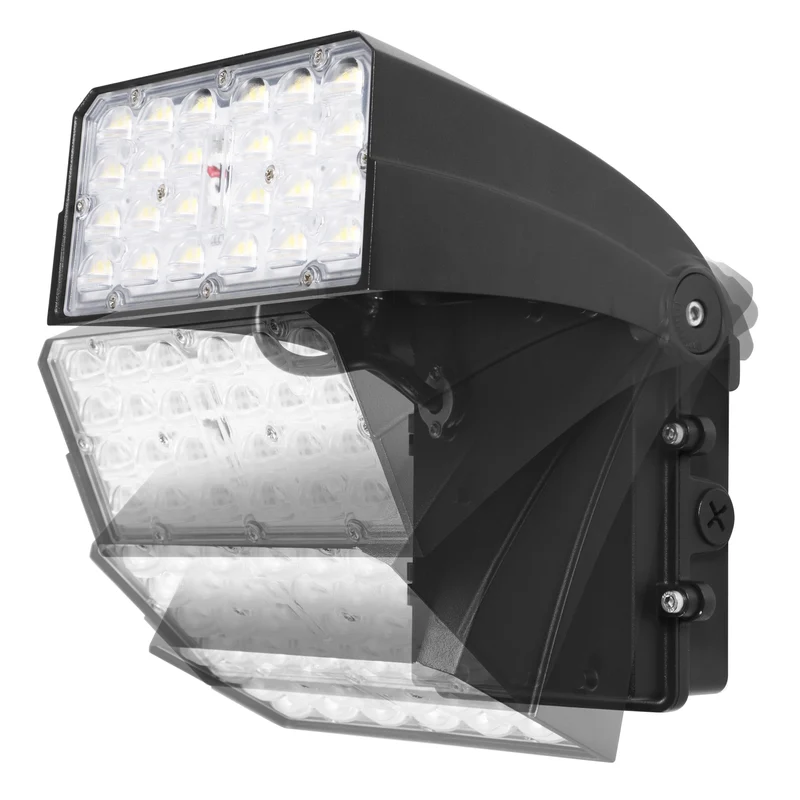 LEDVANCE Dual Selectable Slim LED Wall Pack, 10/20/30W, Dimmable, 3 CCT Selectable 3000/4000/5000K, 80 CRI, Photocell, Black
