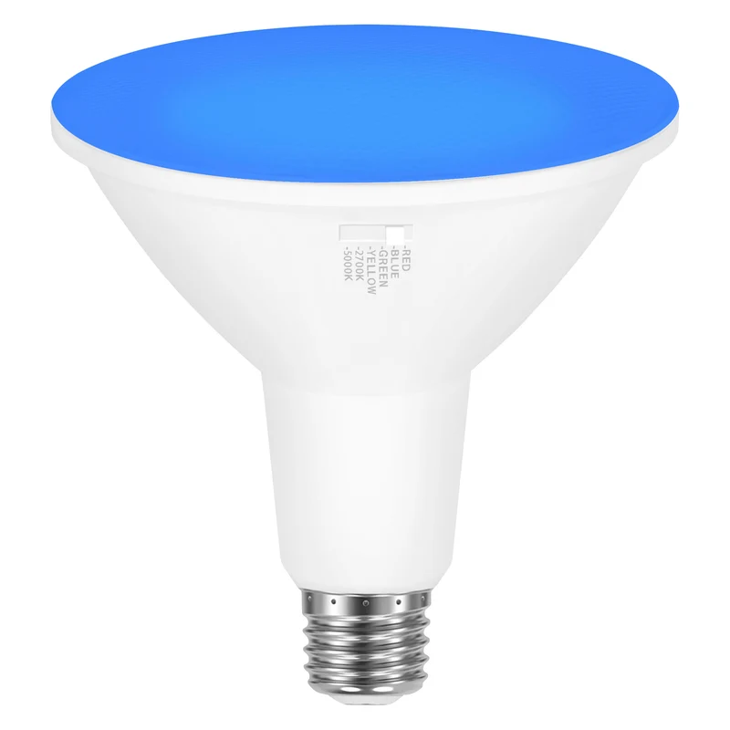 SYLVANIA 5 Color LED Light Bulb, Red / Blue / Green / Yellow / White, RGBW, 9W, PAR38, E26 Medium Base, 2700K/5000K