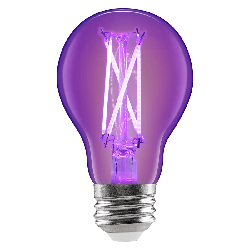 SYLVANIA Black Light LED Light Bulb, 7W, A19, Medium Base, Clear - 1 PK
