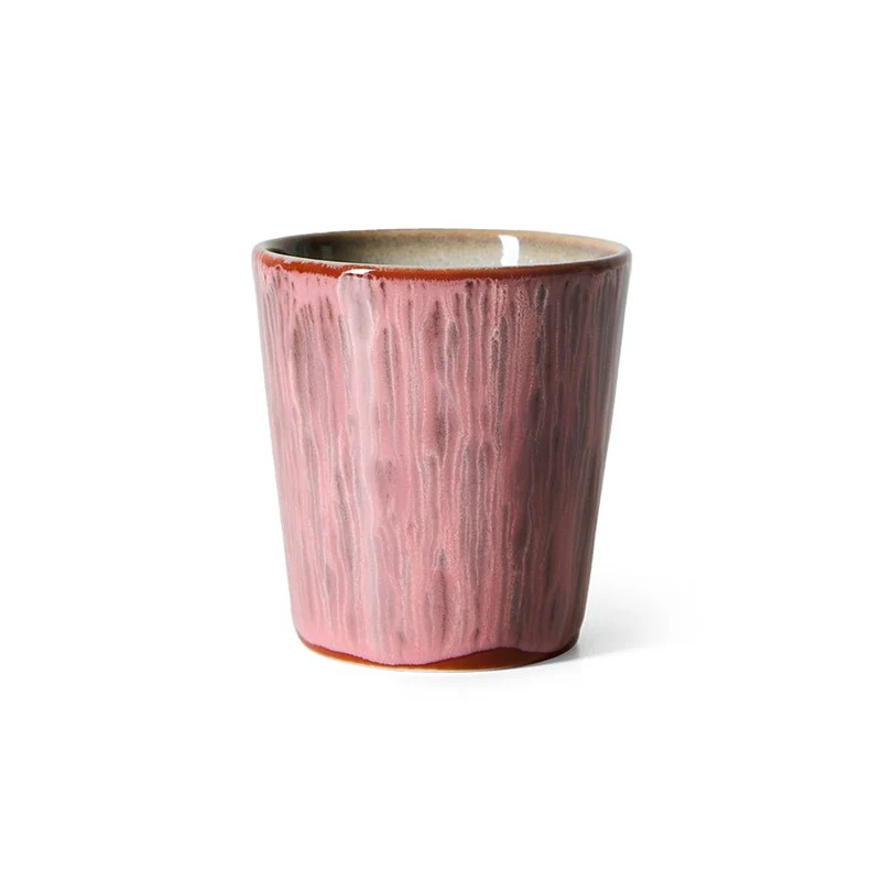70's Ceramics: Caffee Tasse, rhubarb