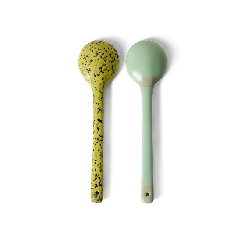 70's ceramics: Servier Löffel Mines, 2er Set