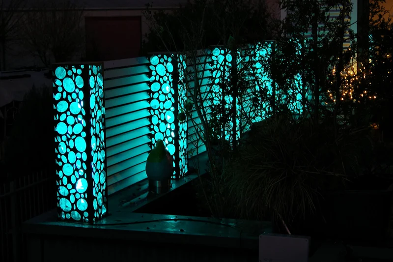 Licht-Gabione mit individuelle Atmosphäre