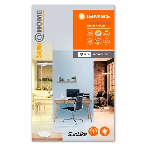 LEDVANCE Wifi SUN@HOME PANAN FLOOR LED Stehlampe 180cm 36W / 2200-5000K weiß
