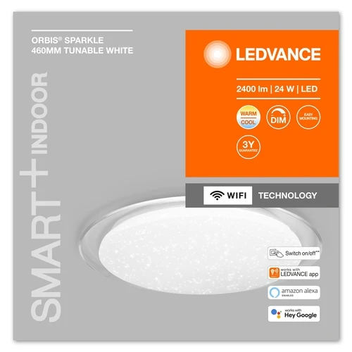 LEDVANCE Wifi SMART+ ORBIS SPARKLE LED Deckenleuchte 46cm Tunable Weiß 24W / 2700-6500K