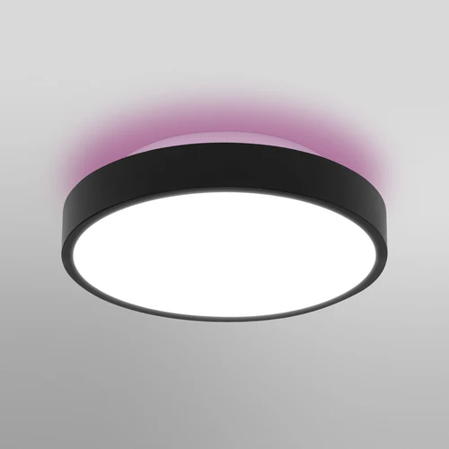 LEDVANCE Wifi SMART+ ORBIS BACKLIGHT LED Deckenleuchte RGBW mehrfarbig 35cm Tunable Weiß 28W / 3000-6500K schwarz