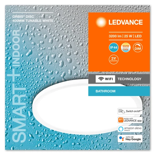 LEDVANCE Wifi SMART+ ORBIS DISC LED Bad Deckenleuchte 40cm Tunable Weiß 25W / 3000-6500K