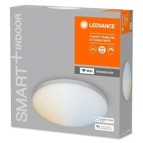 LEDVANCE Wifi SMART+ Planon Frameless LED Deckenleuchte Tunable Weiß 30cm 20W / 3000-6500K