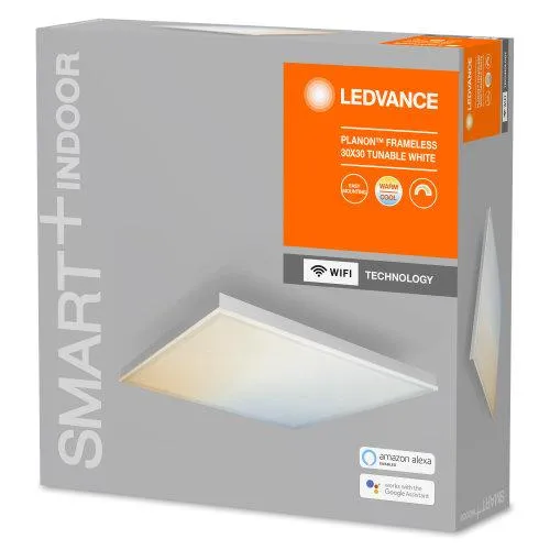 LEDVANCE Wifi SMART+ Planon Frameless LED Deckenleuchte Tunable Weiß 30x30cm 20W / 3000-6500K