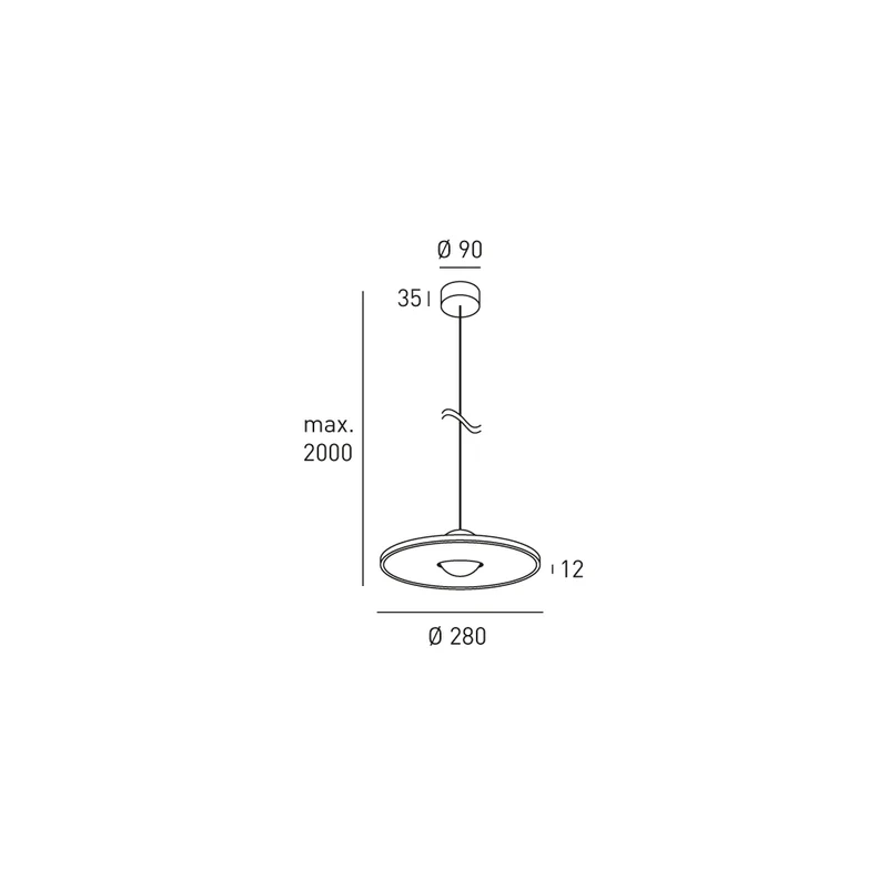 CLEO SILENT 280 LED Pendelleuchte