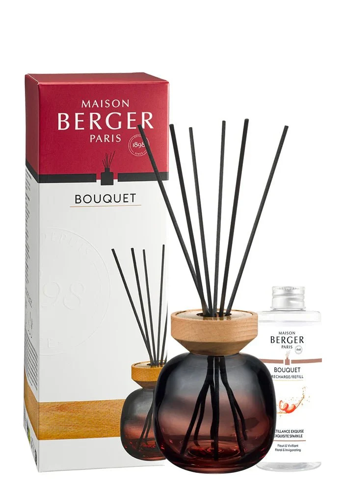 Raumduft Diffuser Wood Grau-Rot- Pétillance Exquise
