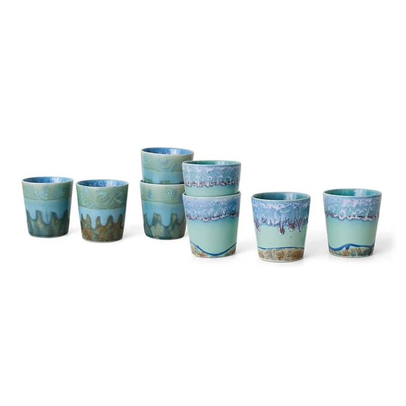 70's ceramics: Van Gogh Kaffeetassen, self portrait (set of 2)
