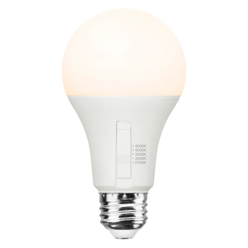 SYLVANIA TruWave A21 LED Light Bulb, 15W = 100W, 5 CCT Select 2700 / 3000 / 3500 / 4000 / 5000K, Dimmable, 1600 lms, Frosted Finish - 2 PK