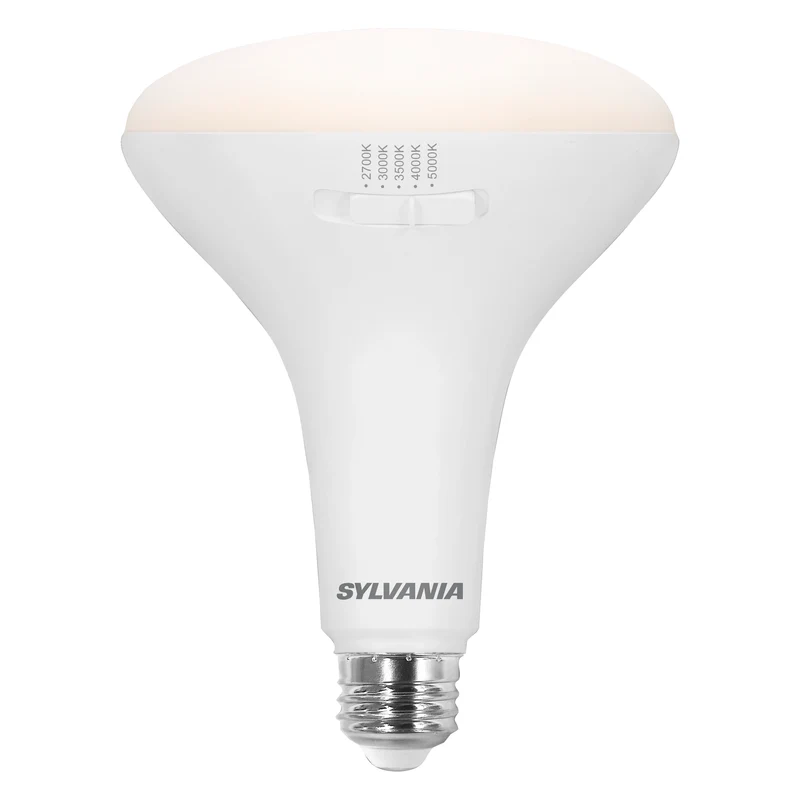 SYLVANIA TruWave BR40 LED Light Bulb, 13W = 85W, 5 CCT Select 2700 / 3000 / 3500 / 4000 / 5000K, Dimmable, 1100 lms, Frosted Finish